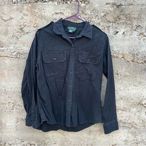 Lauren Ralph Lauren women’s L button up shirt black